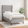 Cama box spring con colchón tela gris claro 90x190 cm de , Camas y somieres - Ref: Foro24-3128005, Precio: 353,79 €, Descuent...