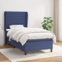 Cama box spring con colchón tela azul 90x190 cm de , Camas y somieres - Ref: Foro24-3128011, Precio: 359,16 €, Descuento: %