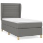 Box spring bed with dark gray fabric mattress 100x200 cm by , Beds and slatted bases - Ref: Foro24-3128582, Price: 385,13 €, ...