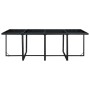 Set comedor de jardín 13 piezas y cojines ratán sintético negro de vidaXL, Conjuntos de jardín - Ref: Foro24-42524, Precio: 1...