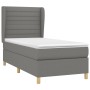 Box spring bed with dark gray fabric mattress 100x200 cm by , Beds and slatted bases - Ref: Foro24-3128582, Price: 385,13 €, ...