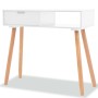 Solid white pine wood console table 80x30x72 cm by vidaXL, Side tables - Ref: Foro24-244737, Price: 84,99 €, Discount: %