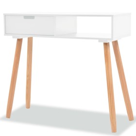 Mesa consola de madera maciza de pino blanca 80x30x72 cm de vidaXL, Mesas auxiliares - Ref: Foro24-244737, Precio: 84,99 €, D...