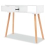 Solid white pine wood console table 80x30x72 cm by vidaXL, Side tables - Ref: Foro24-244737, Price: 84,99 €, Discount: %