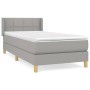 Cama box spring con colchón tela gris claro 90x200 cm de , Camas y somieres - Ref: Foro24-3130241, Precio: 319,13 €, Descuent...