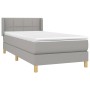 Box spring bed with light gray fabric mattress 90x200 cm by , Beds and slatted bases - Ref: Foro24-3130241, Price: 319,13 €, ...