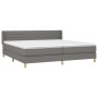 Cama box spring con colchón tela gris oscuro 200x200 cm de , Camas y somieres - Ref: Foro24-3130378, Precio: 533,26 €, Descue...