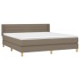 Cama box spring con colchón tela gris taupe 180x200 cm de , Camas y somieres - Ref: Foro24-3130373, Precio: 554,71 €, Descuen...