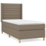 Box spring bed with taupe gray fabric mattress 90x200 cm by , Beds and slatted bases - Ref: Foro24-3132045, Price: 364,72 €, ...