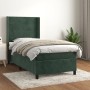 Box spring bed with dark green velvet mattress 90x200 cm by , Beds and slatted bases - Ref: Foro24-3132720, Price: 362,37 €, ...