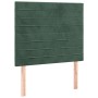 Box spring bed with dark green velvet mattress 90x200 cm by , Beds and slatted bases - Ref: Foro24-3132720, Price: 362,37 €, ...