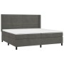 Box spring bed with dark gray velvet mattress 200x200 cm by , Beds and slatted bases - Ref: Foro24-3132760, Price: 696,40 €, ...