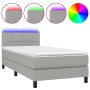 Cama box spring colchón y luces LED tela gris claro 90x200 cm de , Camas y somieres - Ref: Foro24-3133125, Precio: 298,69 €, ...