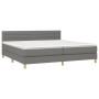 Cama box spring con colchón y LED tela gris oscuro 200x200 cm de , Camas y somieres - Ref: Foro24-3133822, Precio: 600,62 €, ...