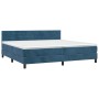 Cama box spring colchón y LED terciopelo azul oscuro 200x200 cm de , Camas y somieres - Ref: Foro24-3134487, Precio: 601,20 €...