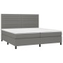 Cama box spring colchón y luces LED tela gris claro 200x200 cm de , Camas y somieres - Ref: Foro24-3134982, Precio: 698,80 €,...