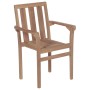 Stackable garden chairs, 2 units, solid teak wood by vidaXL, Garden chairs - Ref: Foro24-43041, Price: 228,73 €, Discount: %