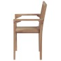 Stackable garden chairs, 2 units, solid teak wood by vidaXL, Garden chairs - Ref: Foro24-43041, Price: 228,73 €, Discount: %