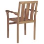 Stackable garden chairs, 2 units, solid teak wood by vidaXL, Garden chairs - Ref: Foro24-43041, Price: 228,73 €, Discount: %