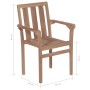 Stackable garden chairs, 2 units, solid teak wood by vidaXL, Garden chairs - Ref: Foro24-43041, Price: 228,73 €, Discount: %