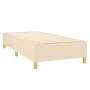 Box spring bed with cream fabric mattress 100x200 cm by , Beds and slatted bases - Ref: Foro24-3137218, Price: 414,75 €, Disc...