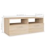 Oak engineered wood TV cabinet 95x35x36 cm by vidaXL, TV Furniture - Ref: Foro24-244868, Price: 70,99 €, Discount: %