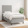 Box spring bed with light gray fabric mattress 90x200 cm by , Beds and slatted bases - Ref: Foro24-3141825, Price: 341,52 €, ...