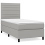 Box spring bed with light gray fabric mattress 90x200 cm by , Beds and slatted bases - Ref: Foro24-3141825, Price: 322,94 €, ...