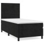 Box spring bed with black velvet mattress 100x200 cm by , Beds and slatted bases - Ref: Foro24-3143069, Price: 353,17 €, Disc...