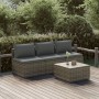 4-piece garden furniture set with gray synthetic rattan cushions by , Garden sets - Ref: Foro24-3157368, Price: 348,58 €, Dis...