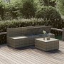 4-piece garden furniture set with gray synthetic rattan cushions by , Garden sets - Ref: Foro24-3157368, Price: 348,58 €, Dis...