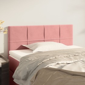 Pink velvet headboard 90x5x78/88 cm by , Headboards and footboards - Ref: Foro24-346031, Price: 45,44 €, Discount: %