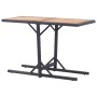 Solid acacia wood garden table with black synthetic rattan by , Garden tables - Ref: Foro24-46456, Price: 67,69 €, Discount: %