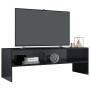 Hochglanzschwarzer TV-Schrank aus Sperrholz, 120 x 40 x 40 cm von , TV-Möbel - Ref: Foro24-800043, Preis: 61,53 €, Rabatt: %