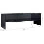 Hochglanzschwarzer TV-Schrank aus Sperrholz, 120 x 40 x 40 cm von , TV-Möbel - Ref: Foro24-800043, Preis: 61,53 €, Rabatt: %