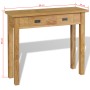 Mesa consola madera de teca maciza 90x30x80 cm de vidaXL, Mesas auxiliares - Ref: Foro24-244481, Precio: 234,64 €, Descuento: %