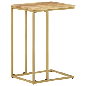 Mesa auxiliar de madera maciza de mango 35x45x65 cm de , Mesas auxiliares - Ref: Foro24-327442, Precio: 47,26 €, Descuento: %