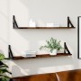 Wall shelf 2 units engineered wood smoked oak 80x15x15.5cm by , Shelves and shelves - Ref: Foro24-836330, Price: 29,67 €, Dis...