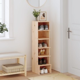 Solid pine wood shoe rack 28x30x104 cm by , Shoe racks and shoe organizers - Ref: Foro24-837388, Price: 40,99 €, Discount: %