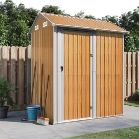 Galvanized light brown steel garden shed 192x152.5x237cm by , Sheds - Ref: Foro24-364533, Price: 319,06 €, Discount: %