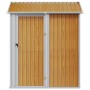 Galvanized light brown steel garden shed 192x152.5x237cm by , Sheds - Ref: Foro24-364533, Price: 319,06 €, Discount: %