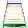 Children's bed in the shape of a racing car and LED 90x200 cm blue by vidaXL, Cribs and beds for children - Ref: Foro24-24393...