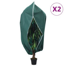 Plant cover with zipper 2 units 70 g/m² 1.2x1.8 m by , Gardening accessories - Ref: Foro24-364888, Price: 20,86 €, Discount: %