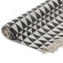 Alfombra de algodón Kilim 120x180 cm estampado negro/blanco de vidaXL, Alfombras - Ref: Foro24-246549, Precio: 30,93 €, Descu...