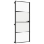 Puerta interior delgada negra vidrio y aluminio 83x201,5 cm de , Puertas para el hogar - Ref: Foro24-155118, Precio: 201,30 €...