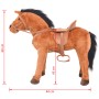 Caballo de juguete de pie de peluche marrón de vidaXL, Animales de peluche - Ref: Foro24-91309, Precio: 74,39 €, Descuento: %