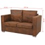 vidaXl 2-seater sofa 137x73x82 cm artificial suede leather by vidaXL, Sofas - Ref: Foro24-244702, Price: 400,62 €, Discount: %