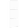 White tempered glass and aluminum sliding door 76x205 cm by , Doors for the home - Ref: Foro24-155204, Price: 135,58 €, Disco...