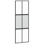 Tempered glass and black aluminum sliding door 76x205 cm by , Doors for the home - Ref: Foro24-155210, Price: 158,69 €, Disco...