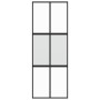 Tempered glass and black aluminum sliding door 76x205 cm by , Doors for the home - Ref: Foro24-155210, Price: 158,69 €, Disco...